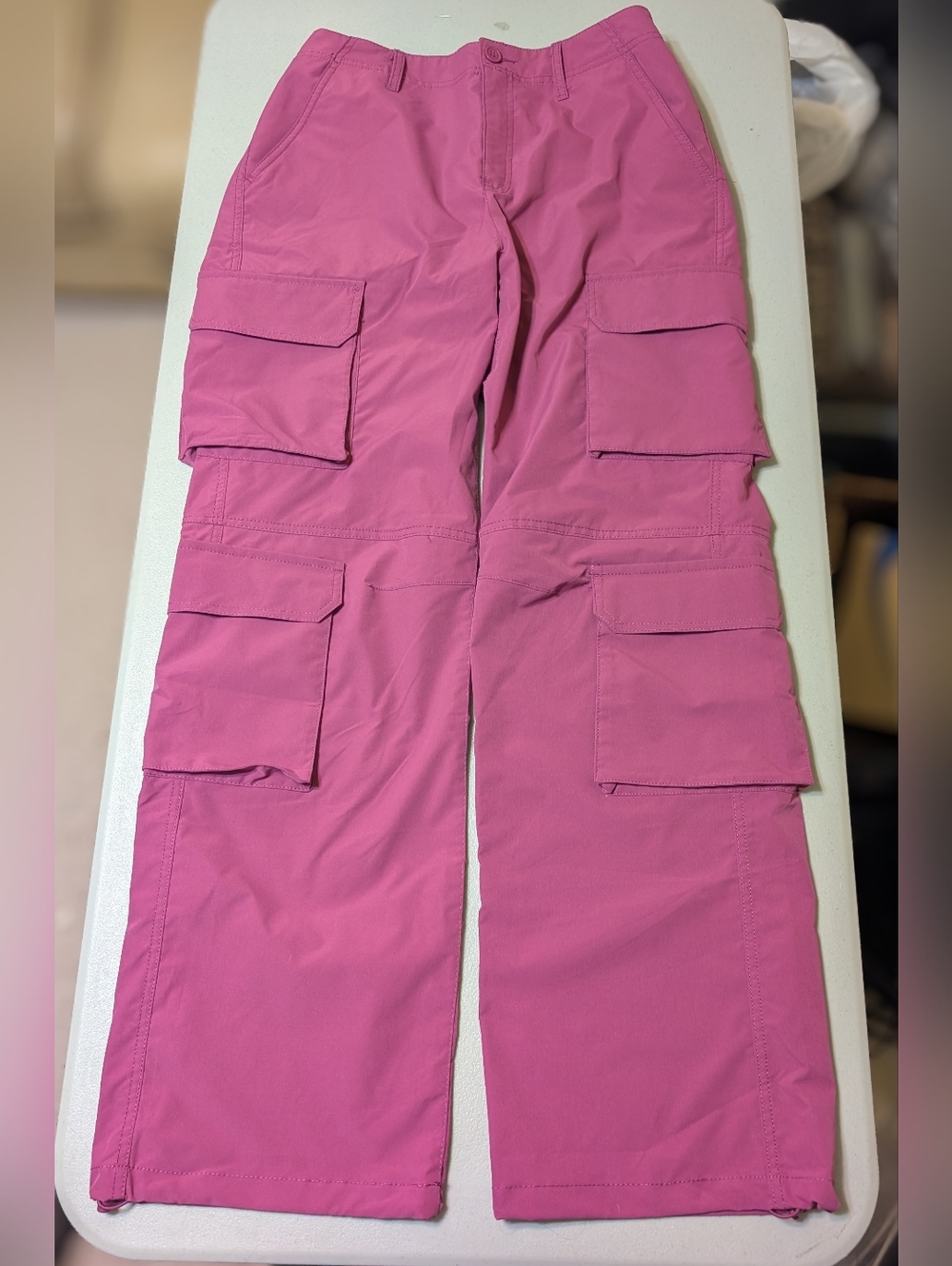 NWT Love Tree pink parachute pants, medium